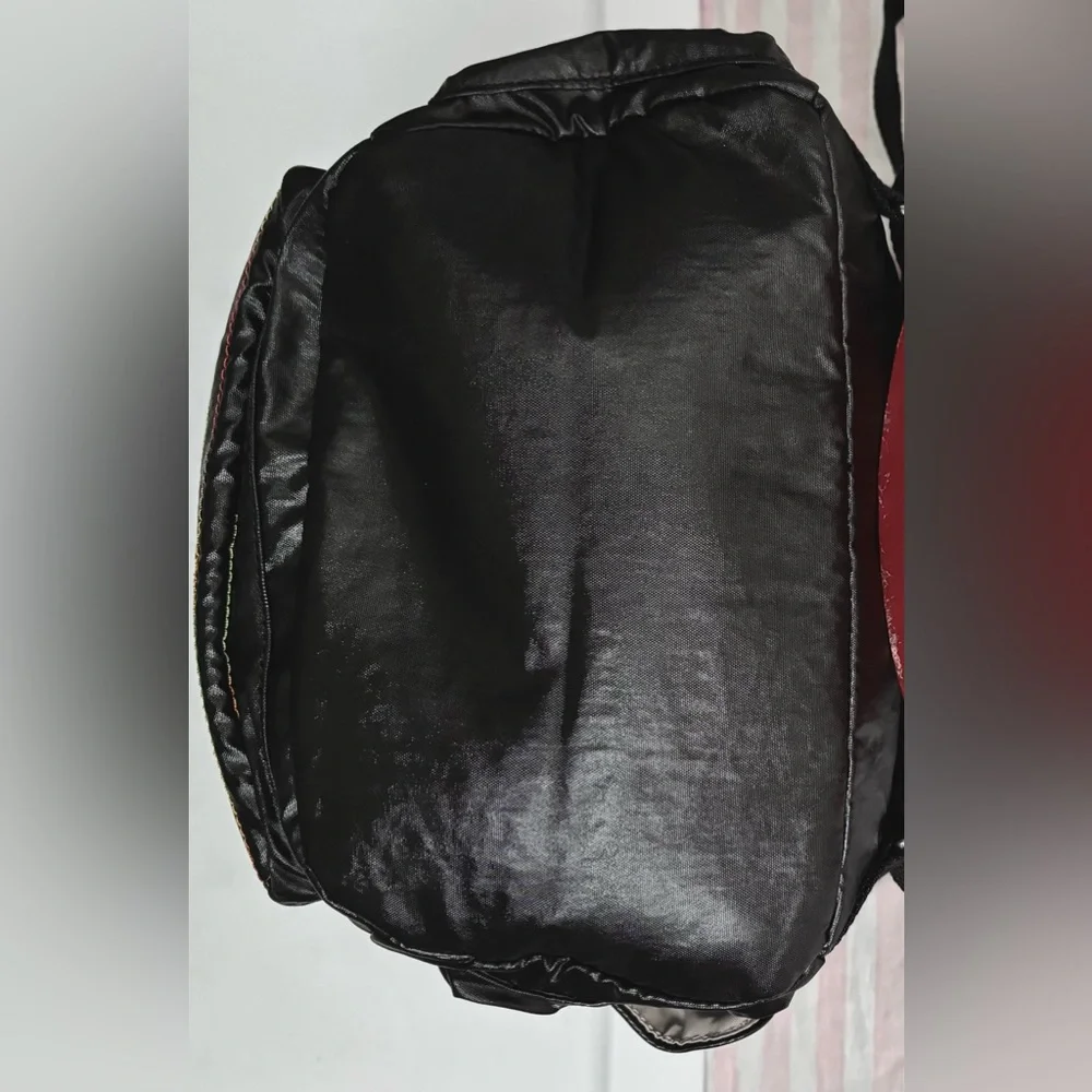 Kipling Rainbow Stitch Ravier DayPack Backpack in Black Style  BP4154 LQR NWT